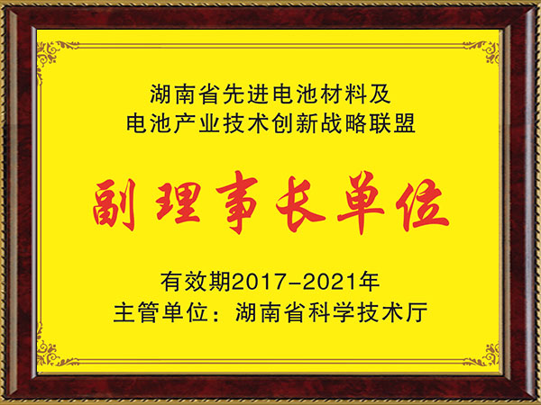 电池工业手艺立异战略同盟副理事长单位